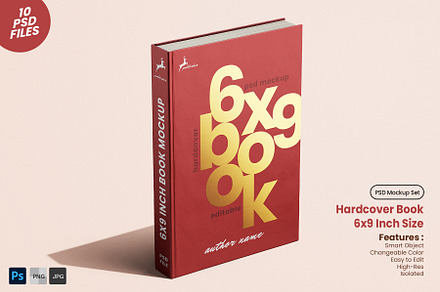 Hardcover Book 6x9 Inch Mockup Set, a Books & Magazine Mockup by Remnand Studio