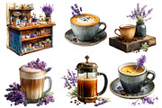 Lavender Coffee Clipart, an Illustration by Designworld (Thumbnail 4 of 7)