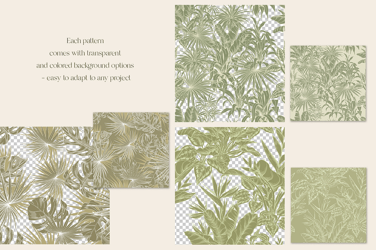 Green Tropical Patterns, a Pattern Graphic by Jeanna Draw (Photo 8 of 13)