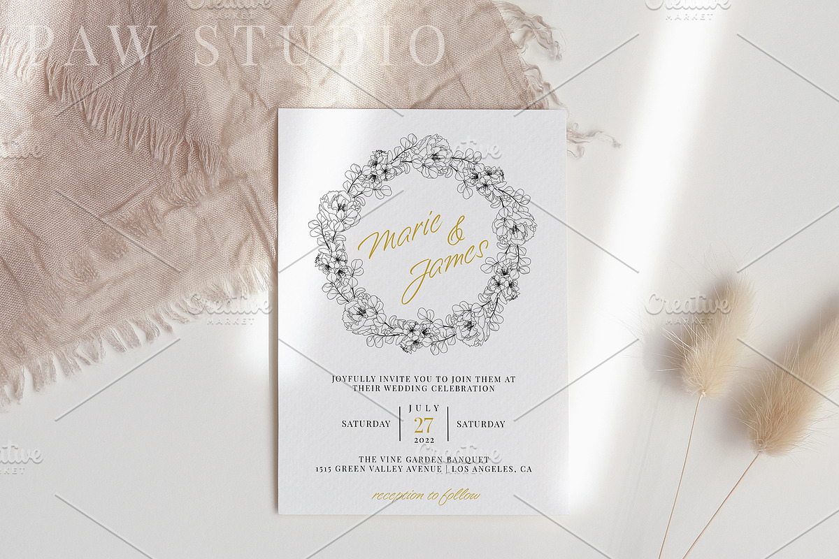 Floral Line Art SVG Botanical Frames, an Illustration by PawGraphic (Photo 8 of 10)