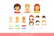 Girl avatar creator and icons set, an Emoji Icon by Teneresa (Thumbnail 1 of 2)