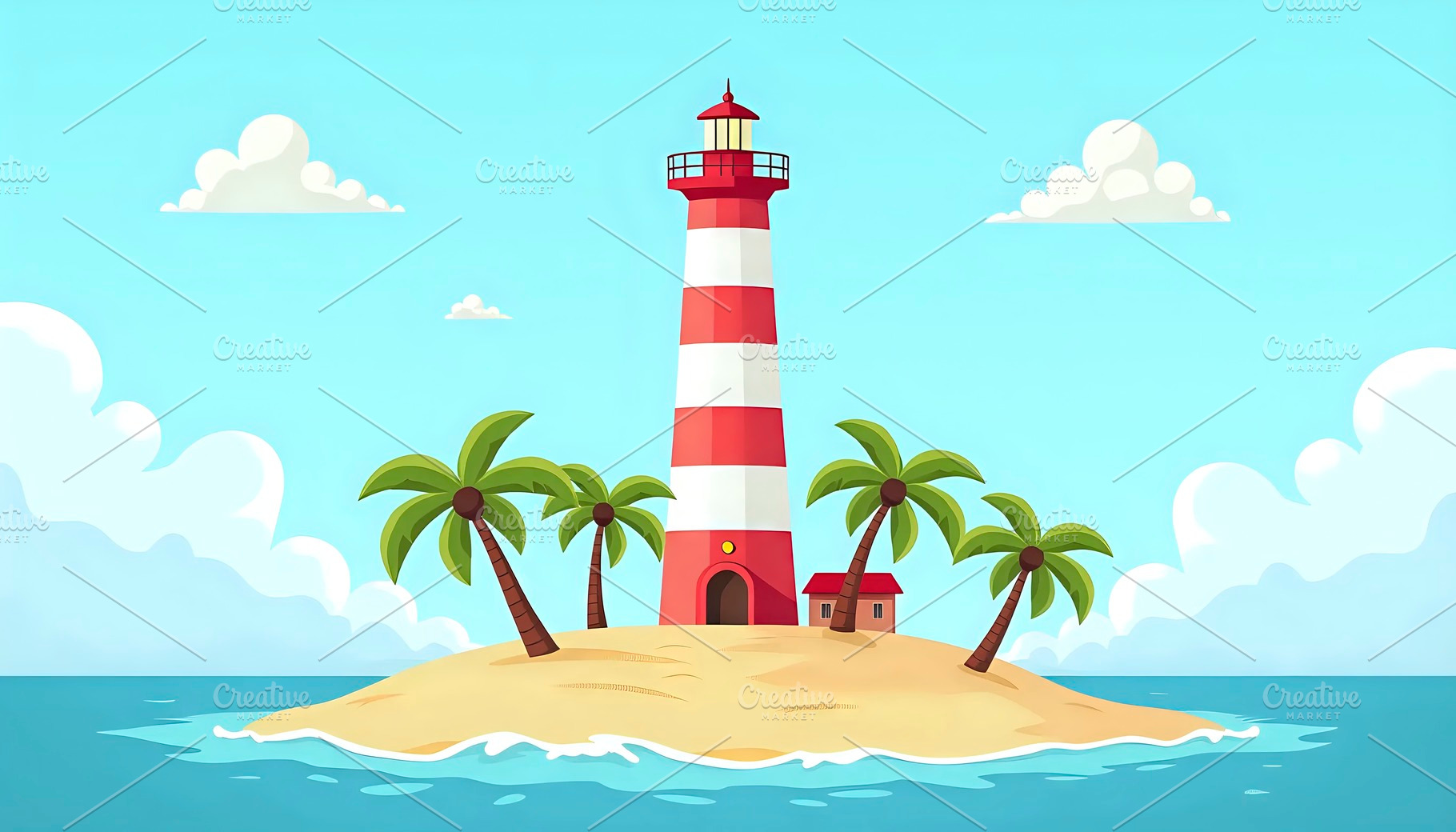 Design a flat cartoon vector of a tr, a Photo by LOGOCREATIVE