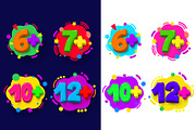 Colored cartoon numbers., a Symbol Font by Vector photo shop (Thumbnail 3 of 3)