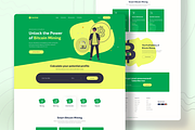 HashHub- Bitcoin Mining Landing page, a Landing Page Template by Sujun Baidyaa (Thumbnail 1 of 2)