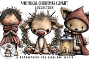 Whimsical Christmas Clipart, an Illustration by OK Design (Thumbnail 1 of 6)
