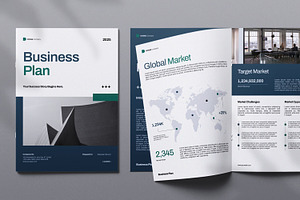Business Plan Template, a Magazine Template by Portocraft