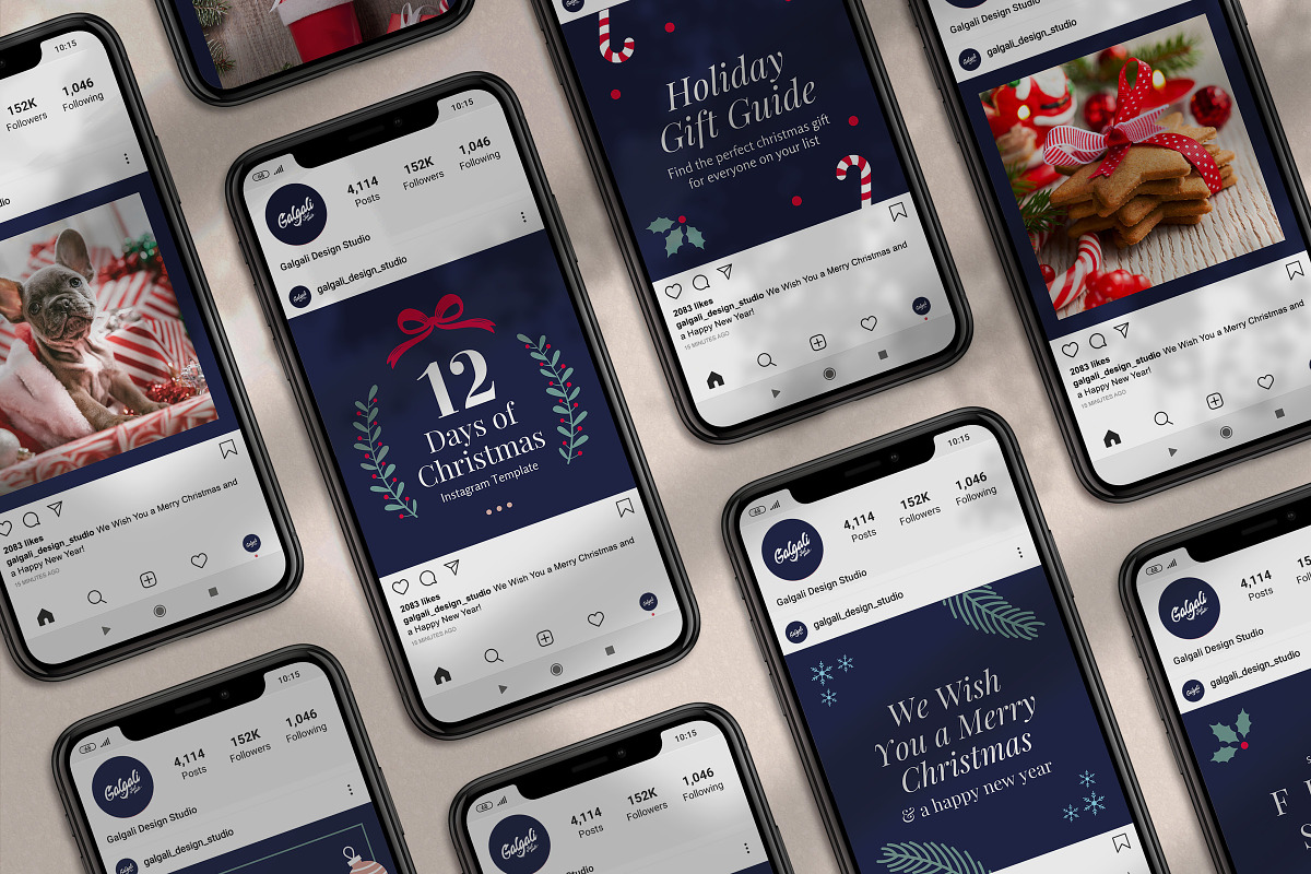 Christmas Instagram puzzle | CANVA, a Social Media Template by Galgali Design Studio (Photo 2 of 5)