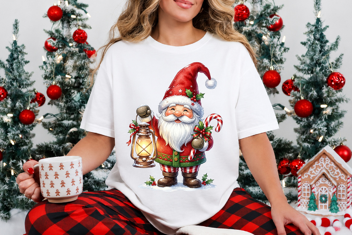 Christmas Santa Gnome Clipart Bundle, a Transportation Illustration by Digital Artistic99 (Photo 7 of 9)