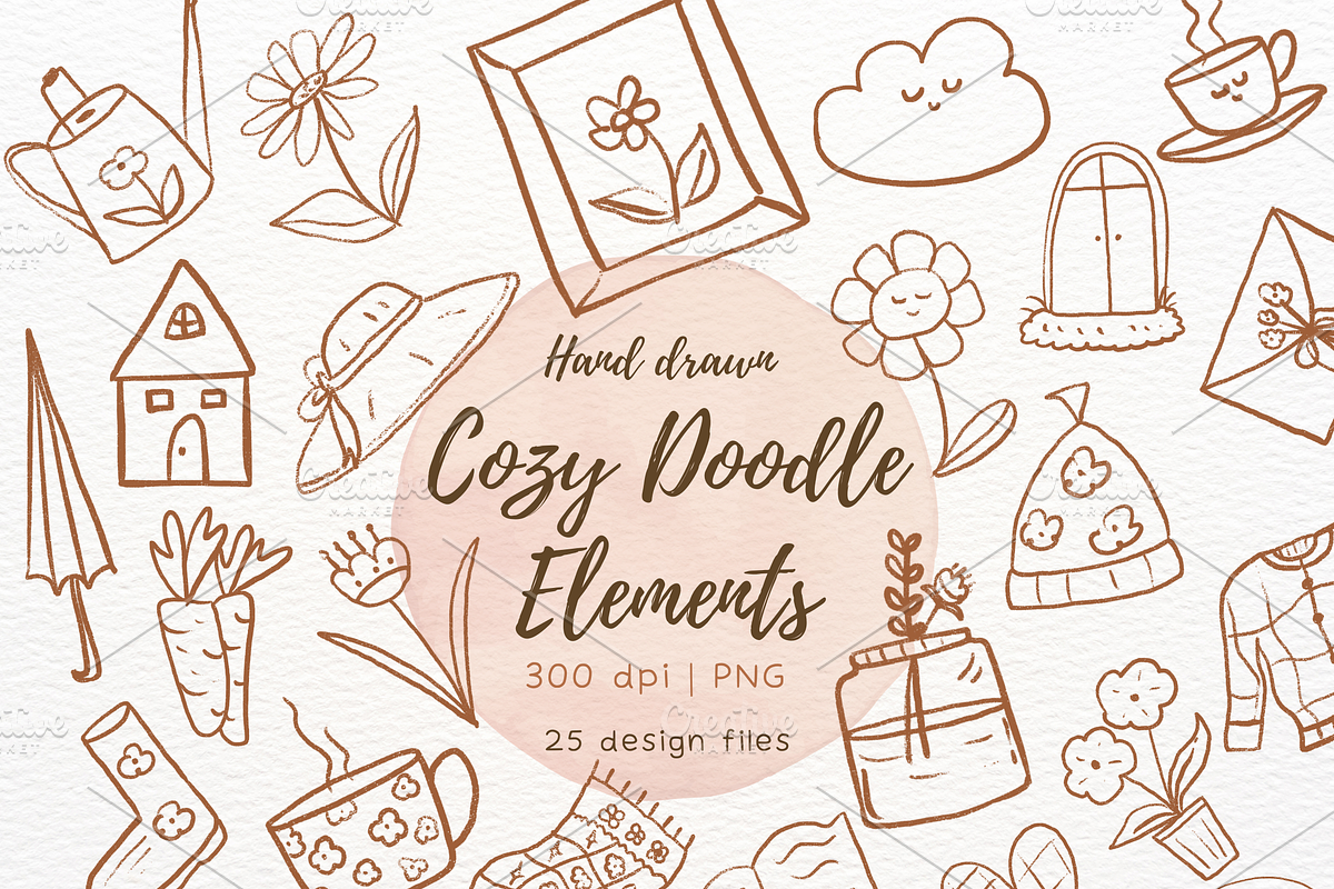 Hand-Drawn Doodle Elements Clipart, an Object Illustration by RimzStudio (Photo 1 of 6)
