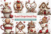 Sweet Watercolor Gingerbread Png, an Illustration by Craft Nest (Thumbnail 1 of 6)