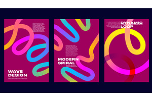 Gradient line posters with abstract, an Illustration by Zimages