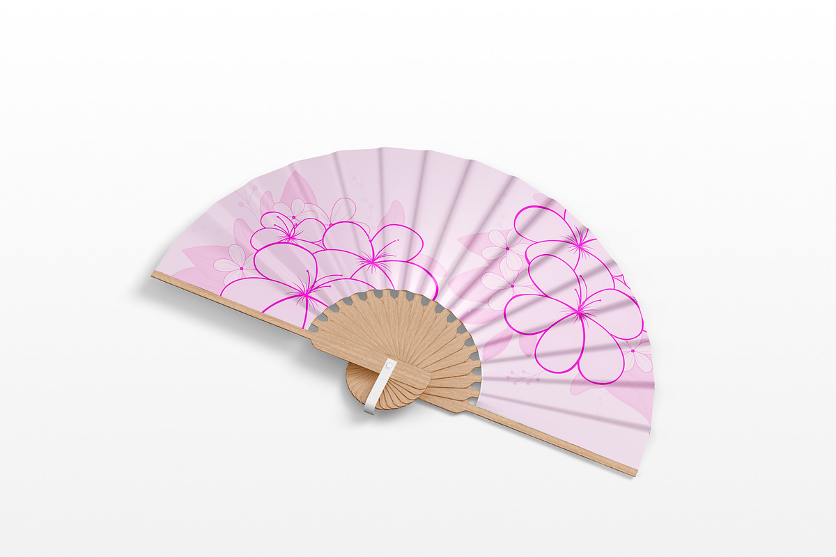 Hand Fan Mockup, a Product Mockup by SLAB! Design (Photo 5 of 6)
