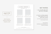Line Sheet Template PHOTOSHOP, a Flyer Template by Digiluxe (Thumbnail 2 of 4)