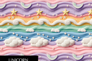 3d Unicorn Pattern