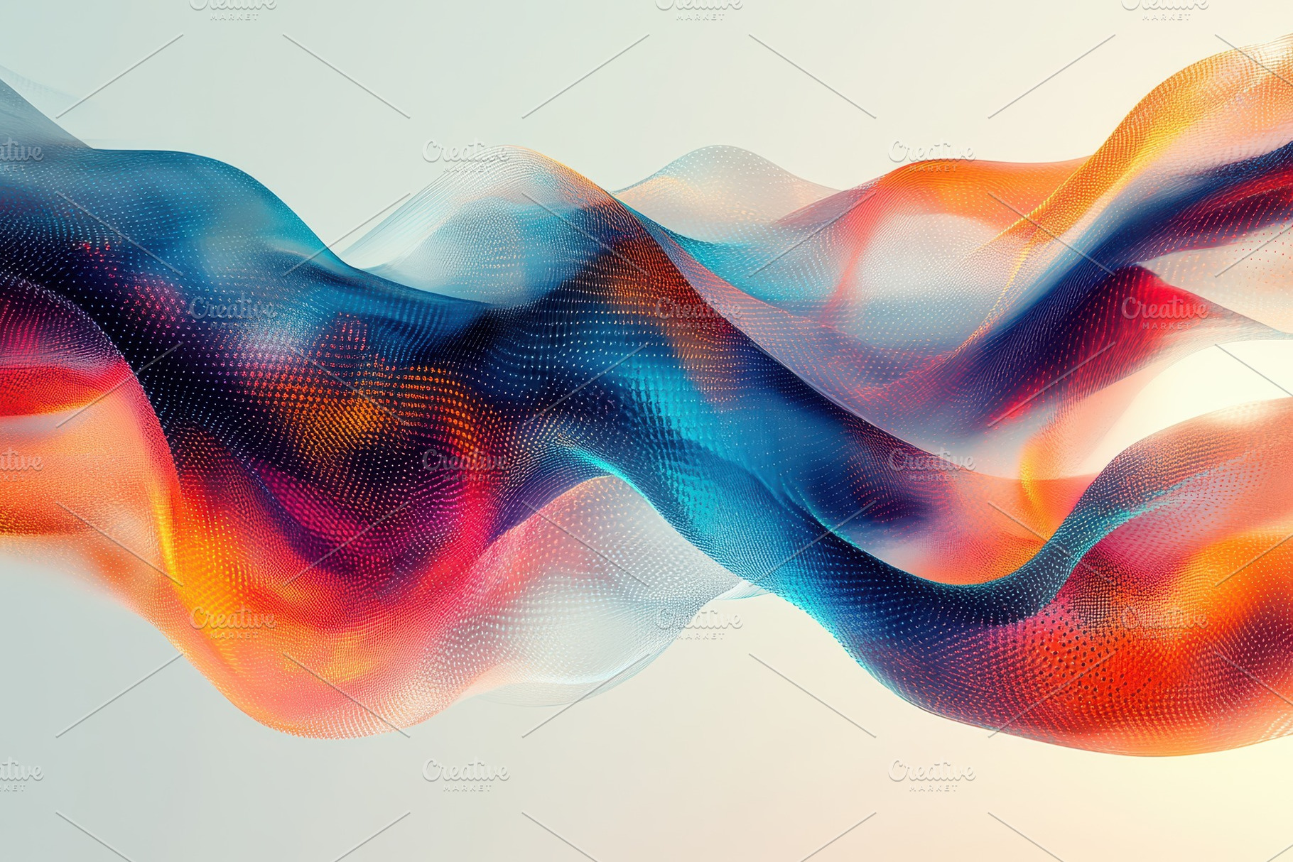Abstract Colorful Waves Digital Art, a Background Photo by Pixeness