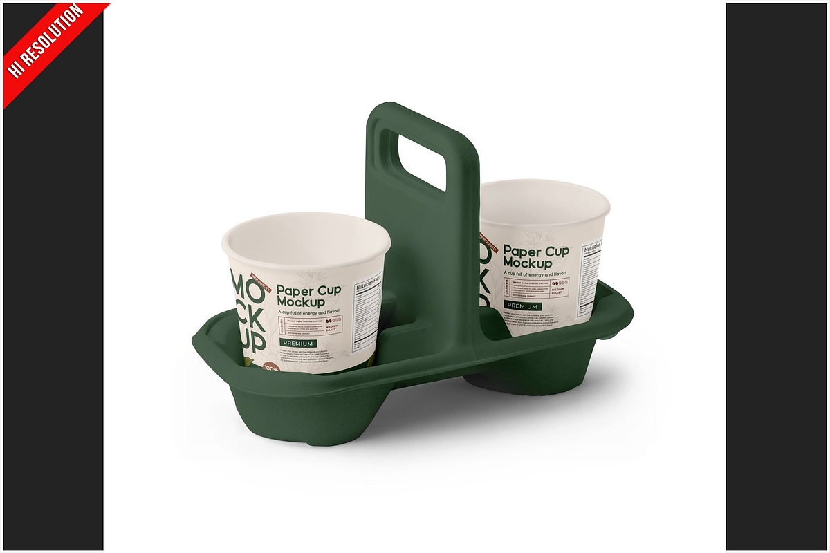 2 Paper Cups Mockup, a Cups & Container Mockup by Bruno's Shop (Photo 1 of 3)