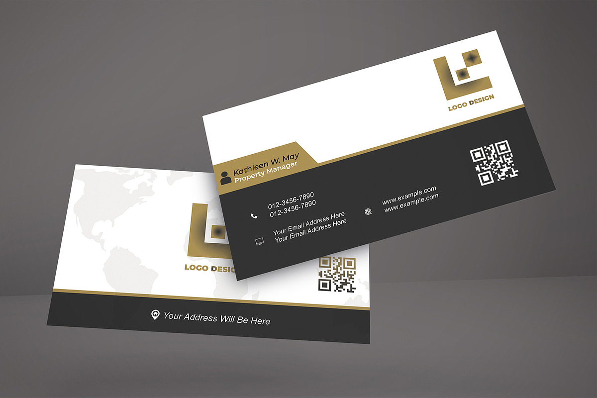 Modern Real Business Card PSD preview 3