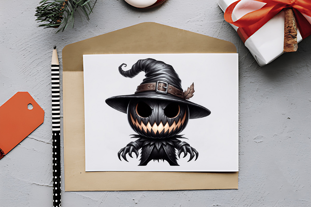 Creepy Character Halloween Pumpkin P, an Illustration by RobertsArt (Photo 4 of 7)