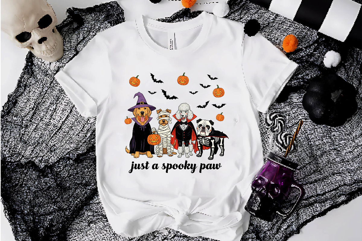 Dog Halloween Just a Spooky Paw Png, an Illustration by Dream Creation (Photo 3 of 5)