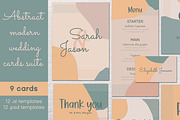 Abstract modern wedding cards suite, an Invitation Template by MariiaVD (Thumbnail 1 of 10)