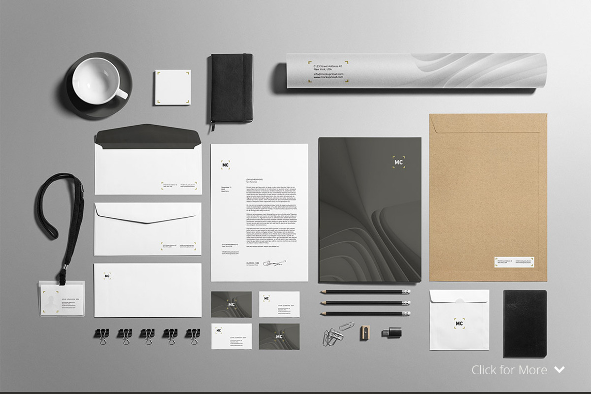 Business Stationery / Mock-Up, a Pens & Pencil Mockup by Mockup Cloud (Photo 1 of 5)