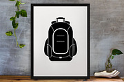 Backpack Silhouette SVG, an Object Illustration by newminddesign (Thumbnail 3 of 5)