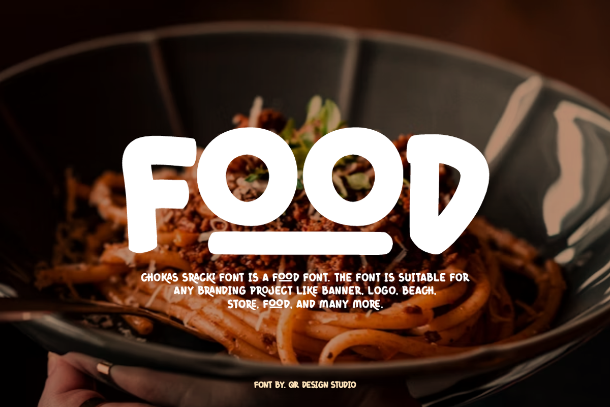 Chokas Sracki - Food Font, a Handwritten Font by QR Design Studio (Photo 9 of 9)