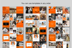 Orange Instagram Template Kit