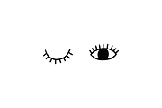 Eye wink vector illustration, an Illustration by bigmomentsdesign (Thumbnail 2 of 3)