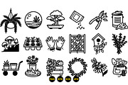 Hand Drawn Garden Icons Set, an Illustration by designvectx (Thumbnail 3 of 3)