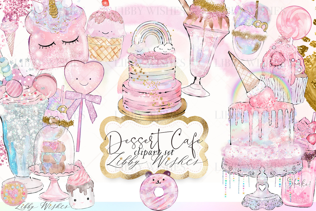 Sweet cafe Watercolour illustrations, an Illustration by Libby Wishes (Photo 4 of 13)