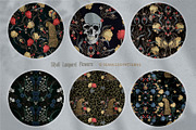 Skull Leopard Flowers, a Texture Illustration by LanaDzi (Thumbnail 7 of 13)