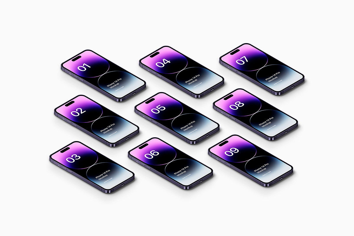 Phone 14 Pro - 21 Mockups Scenes, an iPhone Mockup by Asylab (Photo 25 of 35)