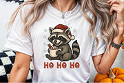 Ho Ho Ho Raccoon Png, Christmas Racc, an Illustration by Sublimation Artist (Thumbnail 5 of 9)