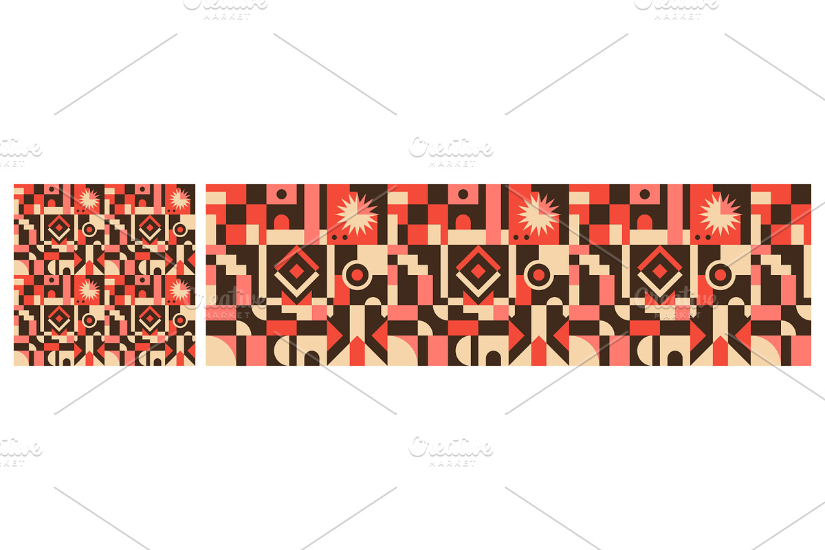 Retro Geometric Abstract, a Pattern Graphic by Creative Backgrounds