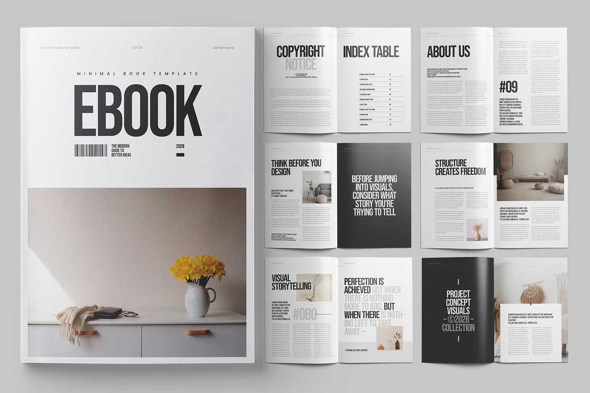 Minimal Ebook Design Template, a Brochure Template by HiveArts (Photo 1 of 9)