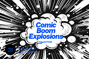 Comic Boom Explosions. 31 images, a Decorative Illustration by Handmadefont (Thumbnail 2 of 20)