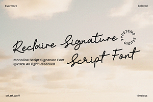 Reclaire - Monoline Signature Font