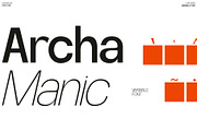 Archa Manic - Variable Sans Font, a Sans Serif Font by Inviline.co (Thumbnail 1 of 15)
