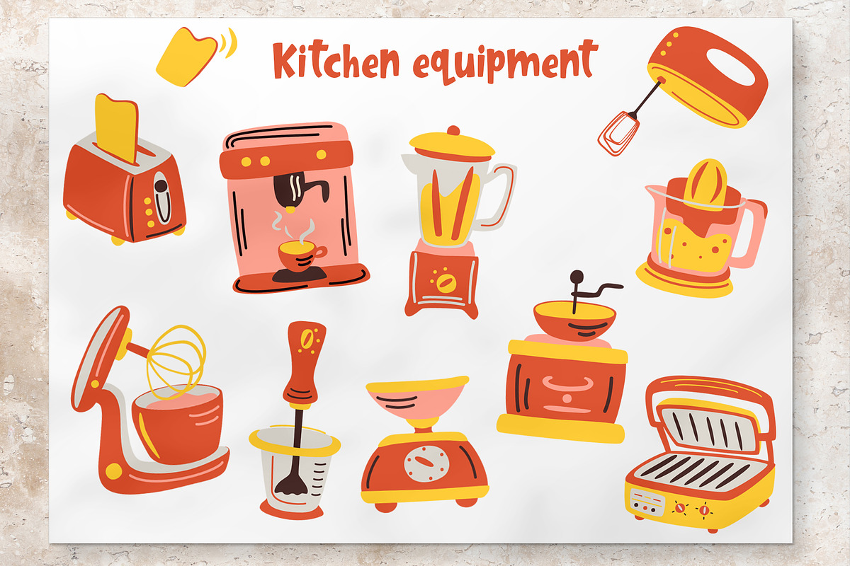 Kitchen tools. Cooking Time. Clipart, an Object Graphic by PawLoveArt (Photo 3 of 12)