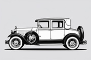 8 Vintage Car Silhouette Bundle, an Illustration by Creativeshirt (Thumbnail 8 of 9)