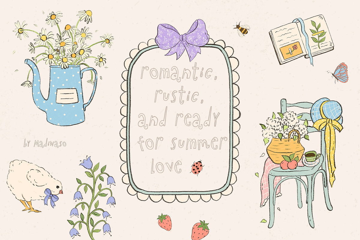 Cottagecore - Whimsy Summer clipart, a Decorative Illustration by Madiwaso (Photo 5 of 9)