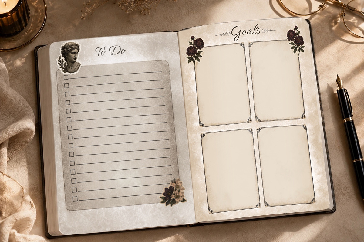 Dark Academia Planner, a Stationery Template by Victoria Obscure (Photo 2 of 3)