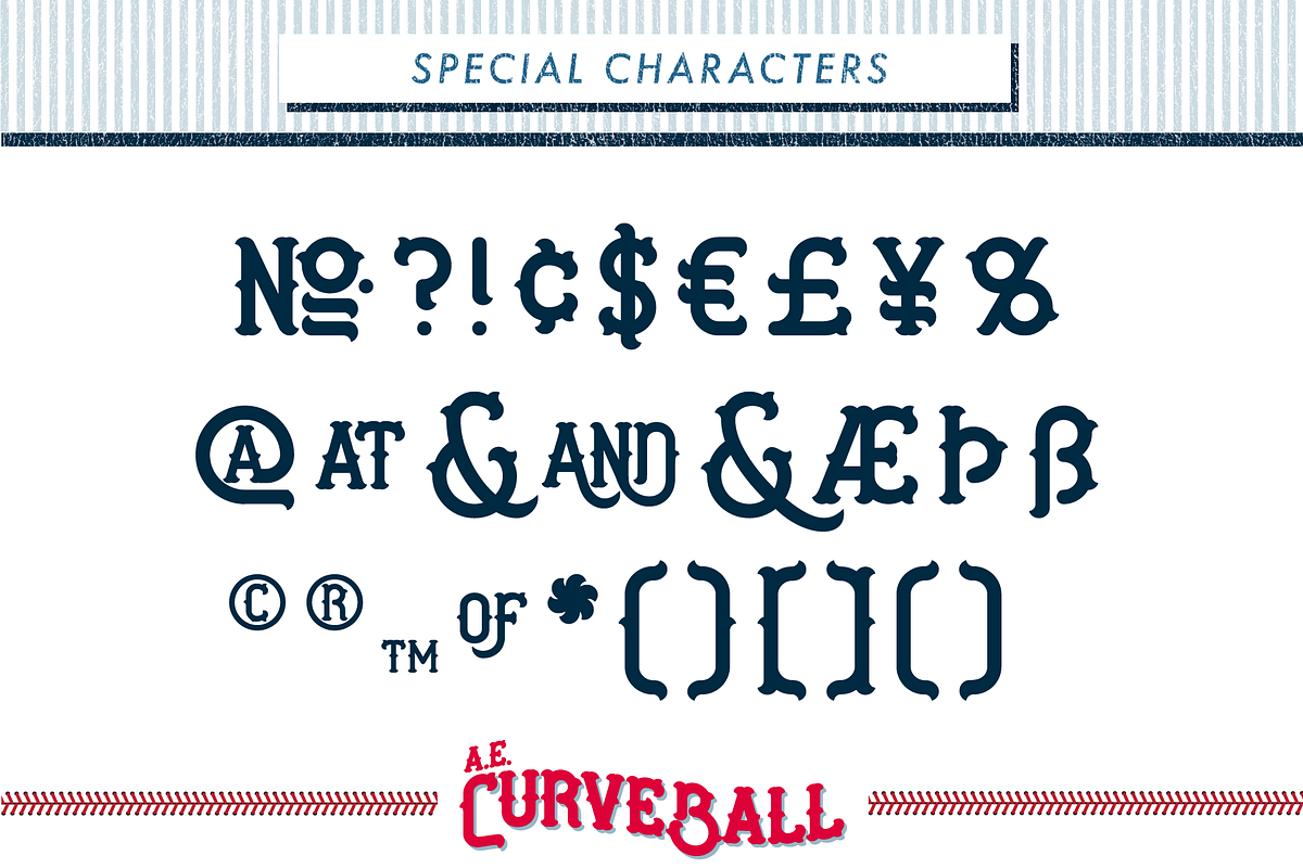 AE Curveball Vintage Typeface preview 3