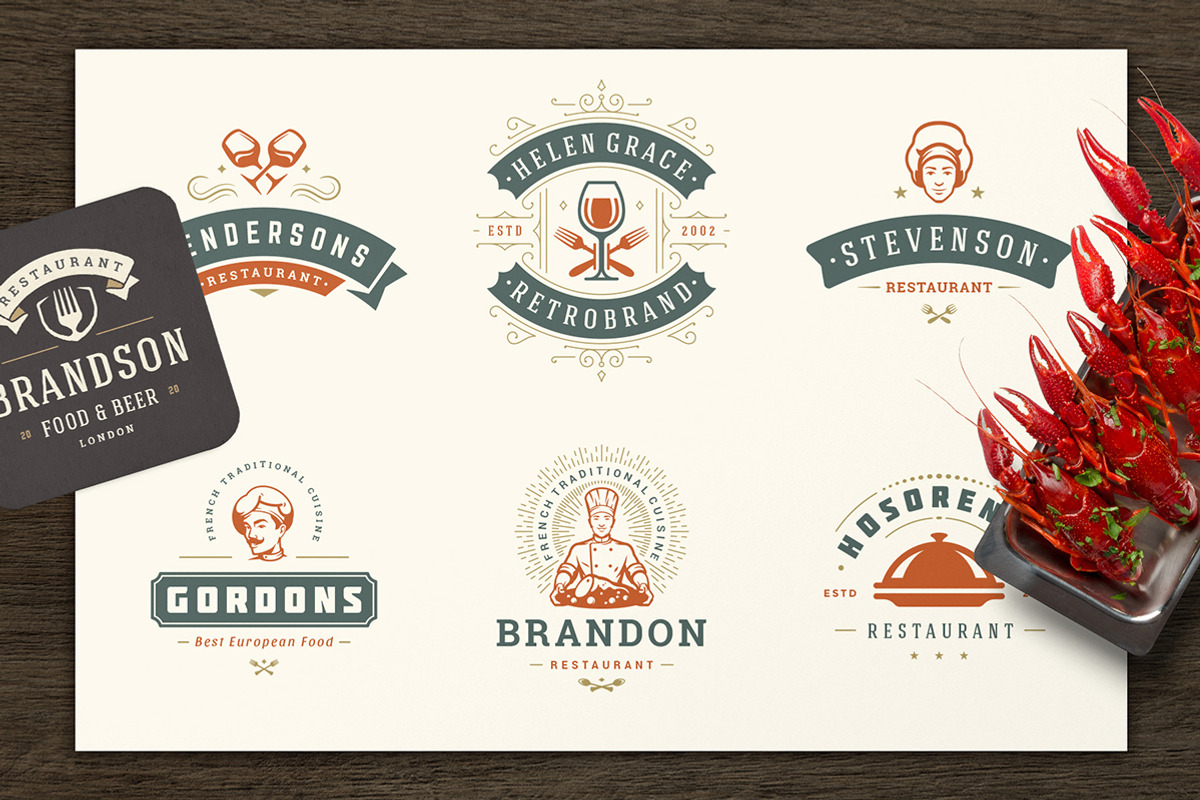 Restaurant Logos & Badges Bundle, a Branding & Logo Template by Vasya Kobelev (Photo 26 of 54)