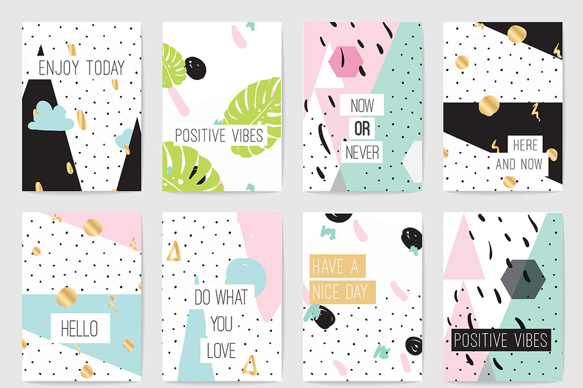 Cards with inspirational quotes, a Decorative Illustration by pa3x