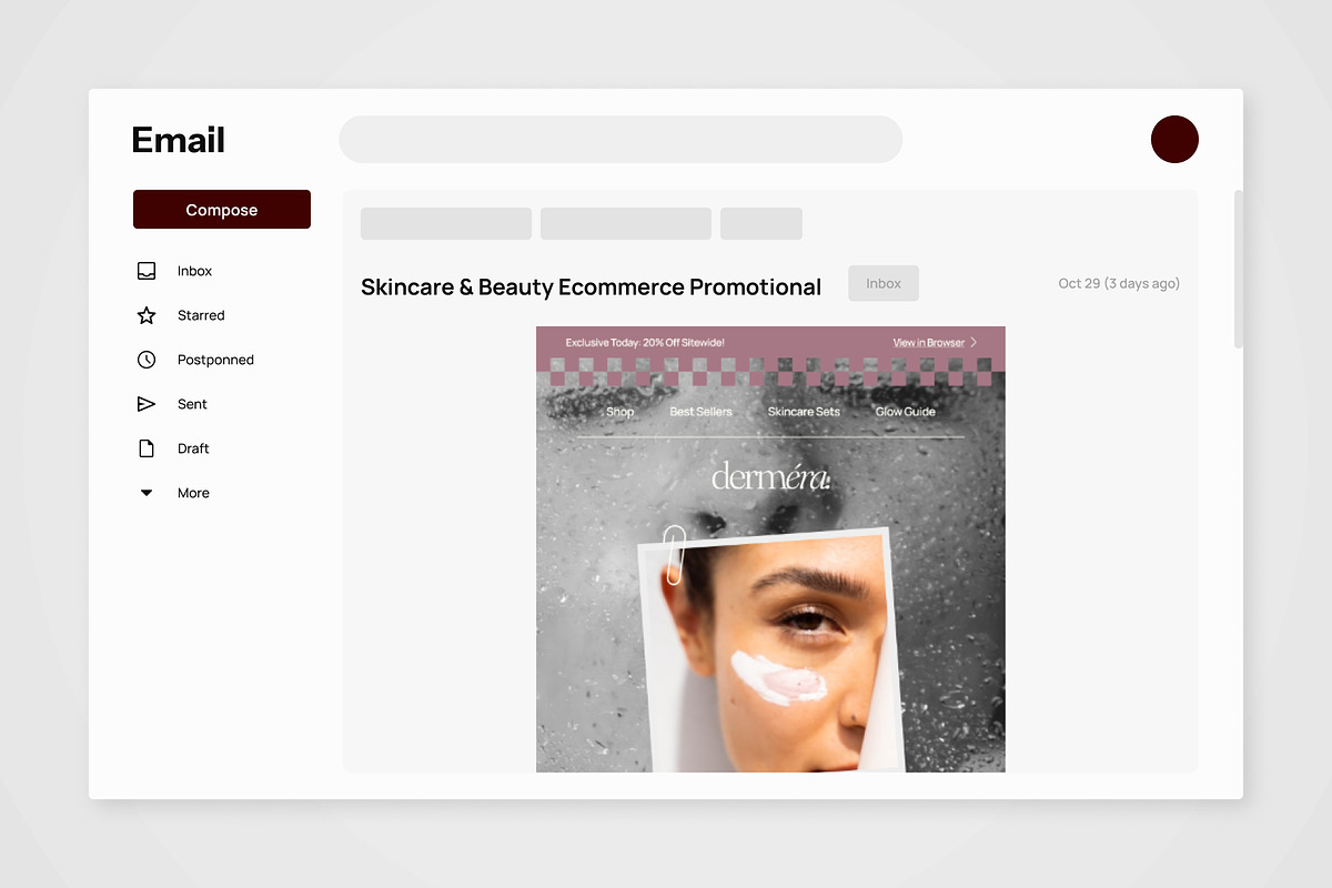 Dermera - Editorial Skincare Email, an UI Kit Template by productype1 (Photo 3 of 5)