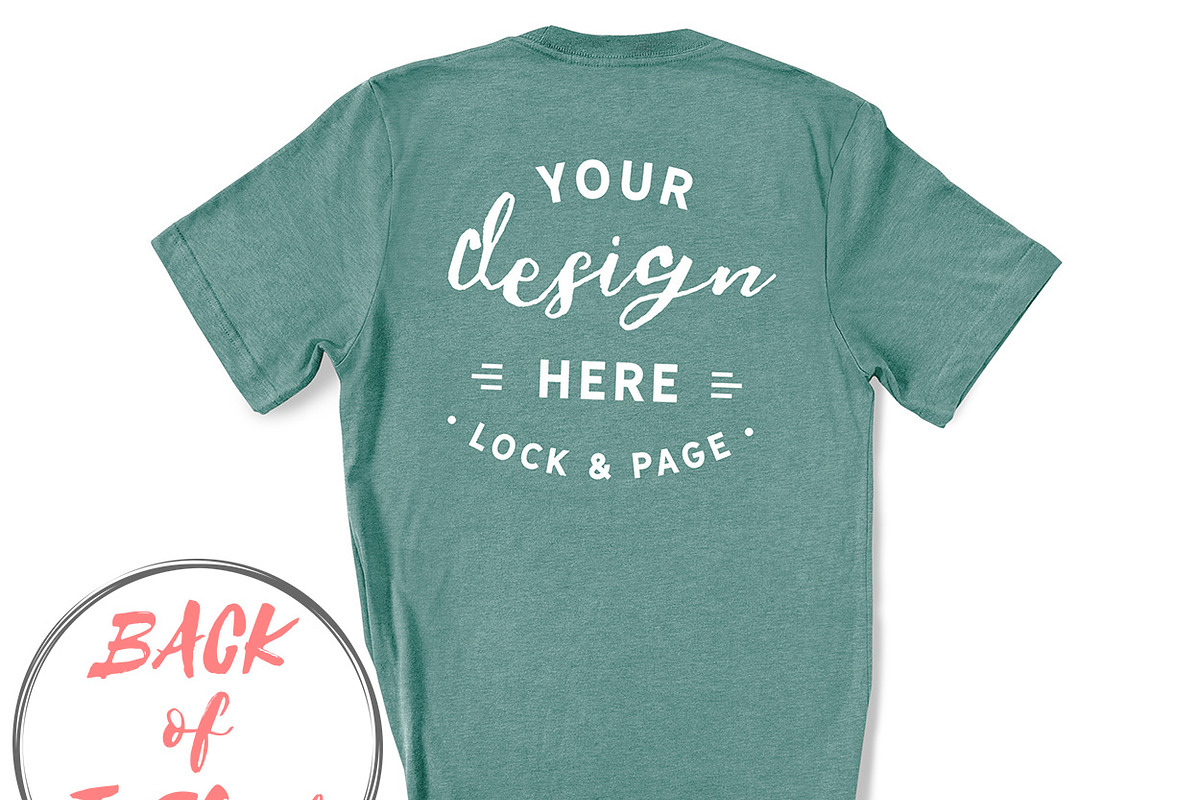 Back Of T-Shirt BC3001 Mockup Bundle, a Shirt Mockup by lock and page (Photo 54 of 88)