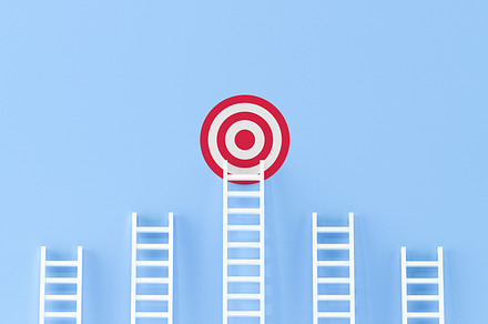 Target ladder achievement concept on, a Business Photo by Zama Studio