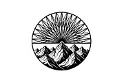 Mountain Sun Circle Design Bundle, an Illustration by Creativeshirt (Thumbnail 27 of 31)